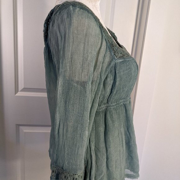 NWW Free People Powder Blue Flowing Top - w tags! - Picture 2 of 8